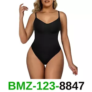 SHAPERX Women's Shapewear Bodysuit Tummy Control Body Shaper Seamless, S/M - Picture 1 of 5
