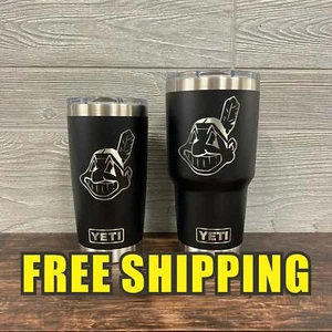Cleveland Indians Personalized Custom Engraved Tumbler cup - YETI 20oz or 30oz - Picture 1 of 7