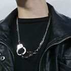 Rock Hip Hop Biker Dark Gothic Choker Punk Necklace Handcuffs Pendant Chain