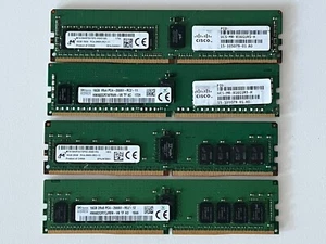 Mix of Micron Hynix 64GB (4x16GB) DDR4 2666MHz ECC Registered Server RAM - Picture 1 of 6