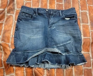 Jessica Simpson Kiss Me Ruffle Mini Skirt Womens Sz 27 Denim - Picture 1 of 1