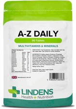 Multivitamins A-Z Daily 90 Tablets Lindens Health + Nutrition (3763)