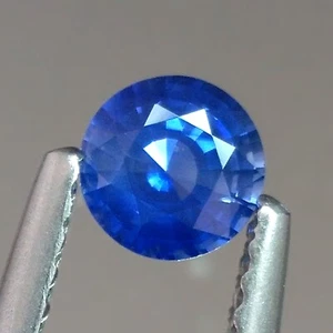 Piedras preciosas sueltas de zafiro natural Ceilán azul aciano redondo de 0,49 quilates - Imagen 1 de 2