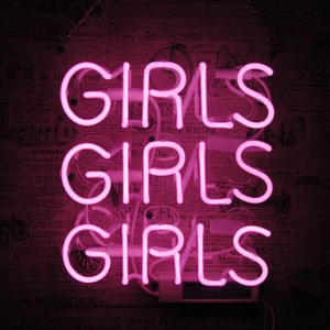 GIRLS GIRLS GIRLS Neon Sign Light Party Home Room Wall Hanging Artwork 10"x10" - Picture 1 of 1