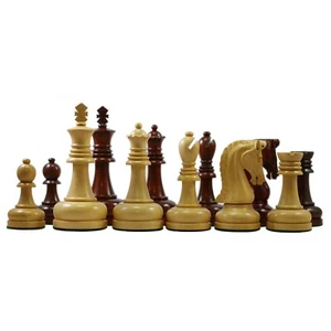 Augusta Series Luxury 4.125" Staunton Chess Set in African Padouk & Box wood - Picture 1 of 11