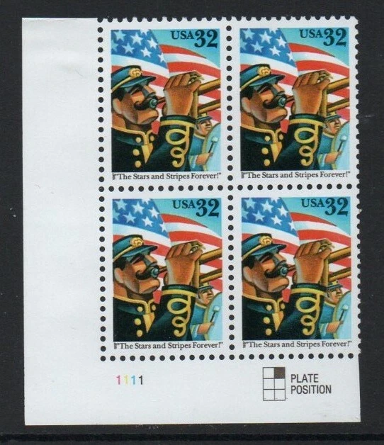 ALLY'S US Plate Block Scott #3153 32c Stars & Stripes [4] MNH F/VF [STK] - Image 1 of 1