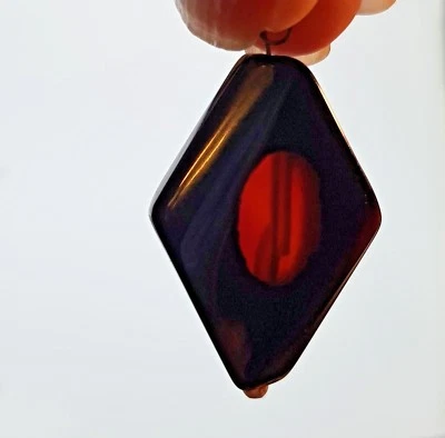 Collana girocollo  con agata nera e rossa e gancio argento 925 - Immagine 1 di 4