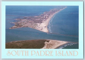 Postcard Continental - South Padre Island Aerial View c1990s - Picture 1 of 2