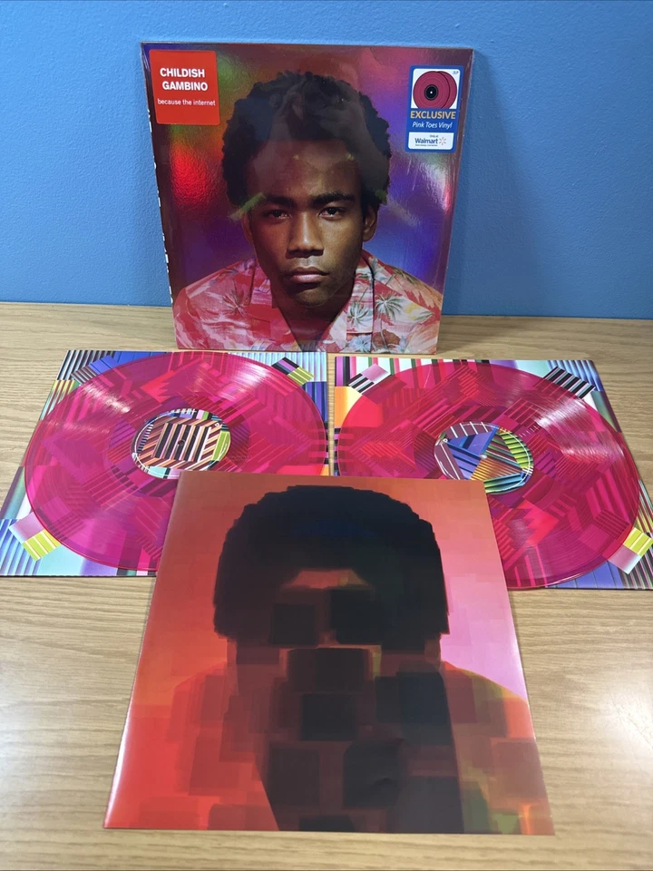 Childish Gambino Because the Internet 2LP Vinyl Record Walmart Pink Toes Excl Foto 1 de 4