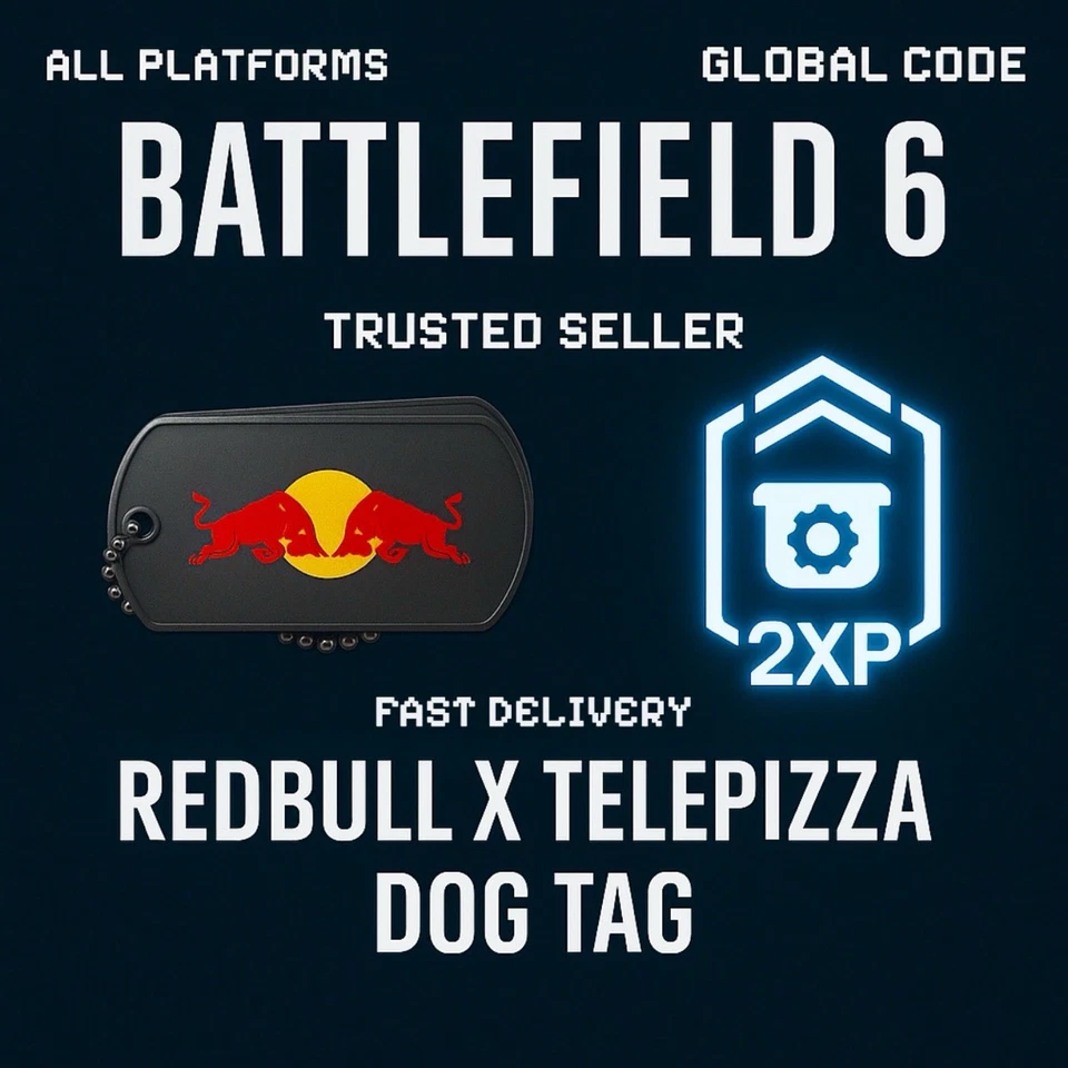 Battlefield 6 - Red Bull Dog Tag - TelePizza - BF6 - PS5/XBOX/PC - CODE - Image 1 of 1