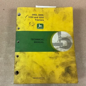 John Deere JD 2955 3055 3155 3255 TRACTOR MANUAL DE TALLER DE REPARACIÓN TÉCNICA pn TM4449 - Imagen 1 de 11