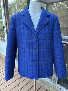 Talbots leichte Steppjacke Damen Gr. 10 Petite Blue leichte Taschen klassisch - Bild 1 von 14