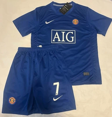 Youth Large Cristiano Ronaldo #7 Manchester United Blue kids Portugal Cr7 B-NEW* - Image 1 of 3