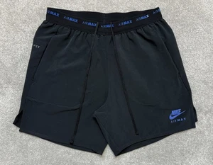 Nike Air Max Performance Woven Reflective Shorts Black & Blue Mens Size Small - Picture 1 of 13