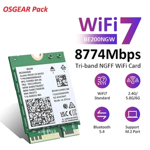 Intel Wi-Fi 7 BE200 ohne vPro, 2.4GHz/5GHz/6GHz WLAN, Bluetooth 5.4, M.2/E-Key - Afbeelding 1 van 1