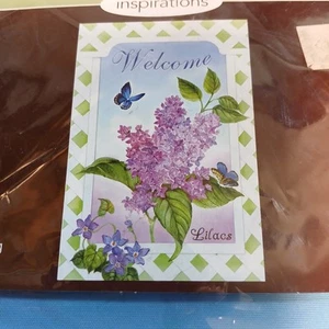 Home Inspirations Welcome Lilacs Garden Flag 24" x 36" JoAnn Fabrics Brand NEW - Picture 1 of 8