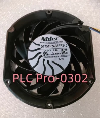 1PCS NEW NIDEC D1751P24B8PP340 Inverter Cooling Fan 24V 3.4A ABB880/580 4-wire - Image 1 of 4