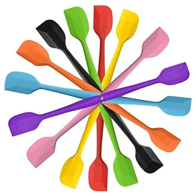 Espátula de silicona de 16 piezas, espátulas pequeñas de 8,3 pulgadas resistentes al calor antiadherentes  Foto 1 de 4