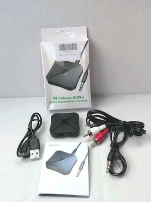 2in1 Bluetooth Transmitter Receiver Wireless Adapter TV Home Stereo A2DP Audio - Image 1 of 4