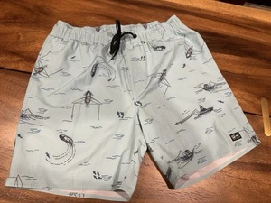 Pelagic Herren L Dockside hell türkis blau Schwimmbrett Strand Angeln Shorts - Bild 1 von 8