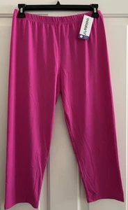 OOLALA Hot Pink Capri Butterweiche Leggings TC Größe 12-22 Neu mit Etikett - Bild 1 von 4