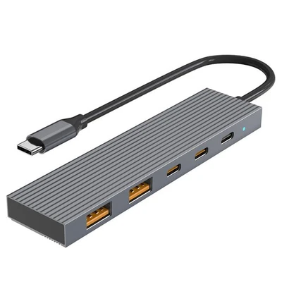 Type-C Docking Station, 6-in-1 Computer Hub, 10Gb High-Speed Hub, PD6073 - Image 1 of 4