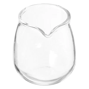 Jarra de espuma de vidrio transparente de viaje con taza de leche resistente al calor - Imagen 1 de 12