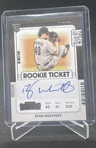 2021 Panini Contenders Rookie Ticket Ryan Weathers #144 Rookie Auto RC - Bild 1 von 2