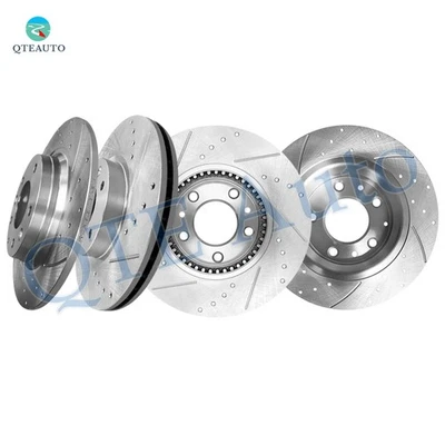 Rotores de freno ranurados perforados 4P delanteros 299 mm-traseros 280 mm para Ford Fusion 2006-2012 Foto 1 de 4