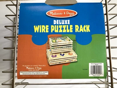 ¡Estante de rompecabezas de alambre Melissa & Doug Deluxe almacena hasta 10 rompecabezas de madera! Foto 1 de 3