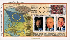 CE45-Ib FDC Europarat "Besuch M. Yitshak RABIN, Israel" 01-1994 - Bild 1 von 1