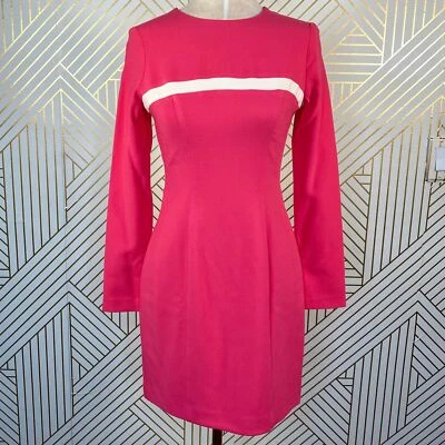 NWT Black Halo Coral Perkin Colorblock Mini Cocktail Dress Party Night Size 2 - Image 1 of 4