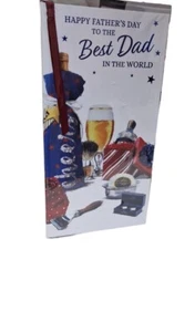 Tarjeta del Día del Padre To The Best Dad In The World 9"" X 5"" Tarjeta del Día del Padre  - Imagen 1 de 2