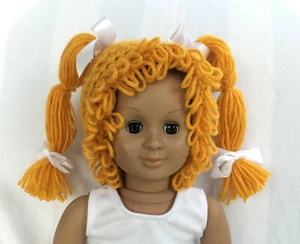 PARCHE DE COL NIÑO Estilo PELUCA DORADA SOMBRERO Halloween Ganchillo Talla 0-12 Meses NUEVO - Imagen 1 de 2