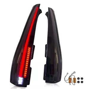 Pair LED Tail Lights For 2007-2014 GMC Yukon Chevrolet Tahoe Suburban Smoke Lens - Foto 1 di 16