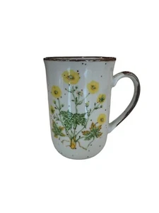 Tazza da caffè Buttercup #104 vintage Giappone fiori selvatici maculati gialla usata in ottime condizioni - Foto 1 di 6