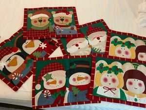 Christmas Kitchen Set 6 Placemats 3 Hand Towels 2 Hotpads NOS KMart Santa - Picture 1 of 12