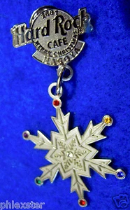 NAGOYA XMAS WEIHNACHTEN SILBER BAUMELN SCHNEEFLOCKE LOGO SCHMUCK 01 Hard Rock Cafe PIN - Bild 1 von 1
