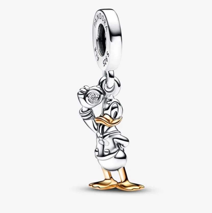 Pandora x Disney 100. Jubiläum Donald Duck Charm Anhänger / 792683C01 - Bild 1 von 3