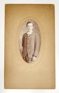 Vintage Photo Arkansas Man Antique Sepia Oval Portrait Whitfield Bourne 1900s - Picture 1 of 6