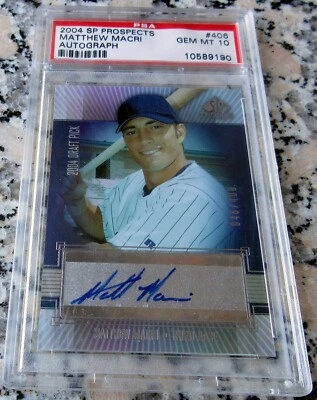 MATT MACRI 2004 SP Prospects Auto Rookie Card RC 048/400 PSA 10 POP 2 Twins🔥🔥$ - Image 1 of 2