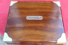RARE C 1880 MAHOGANY BRASS INLAYED BOX LARGE COLLECTION OF FOSSILS FIND ANOTHER.