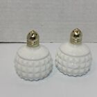 Vintage Milk Glass Salt & Pepper Shakers (2.5 Inches Tall X 2 Inches Width)