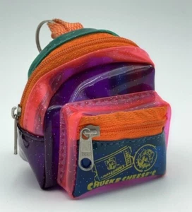 Chuck E Cheese Tokens N’ Tickets Mini Vinyl Backpack Clip Keychain Neon Pouch - Picture 1 of 6