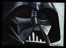 2010 TOPPS SKETCH STAR WARS LIVE SKETCH PAINTED CARD DARTH VADER KEVIN LIELL 1/1