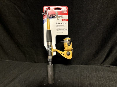 NUEVO EAGLE CLAW Pack-It caña giratoria telescópica/carrete combo 5'6" #PK56TS Foto 1 de 4