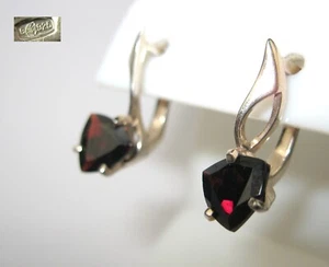 Pendientes Vintage Plata 925 Chapados en Oro Unión Soviética URSS Originales - Imagen 1 de 18