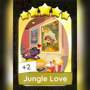 1 x Jungle Love - Pegatina Dorada - Set 17 (Golden Blitz) Mono_poly_Go - Imagen 1 de 1