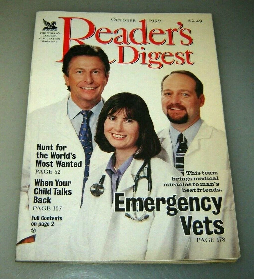 READER'S DIGEST 1999 OCTOBER ER VETS;DC PORK;ROOTS;FALL;JFK NOTE;FAITH - Image 1 of 1