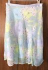 Gymboree vgt Petit Four Womens 10 Floral Mom Skirt in Blues Greens